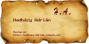 Hadházy Adrián névjegykártya